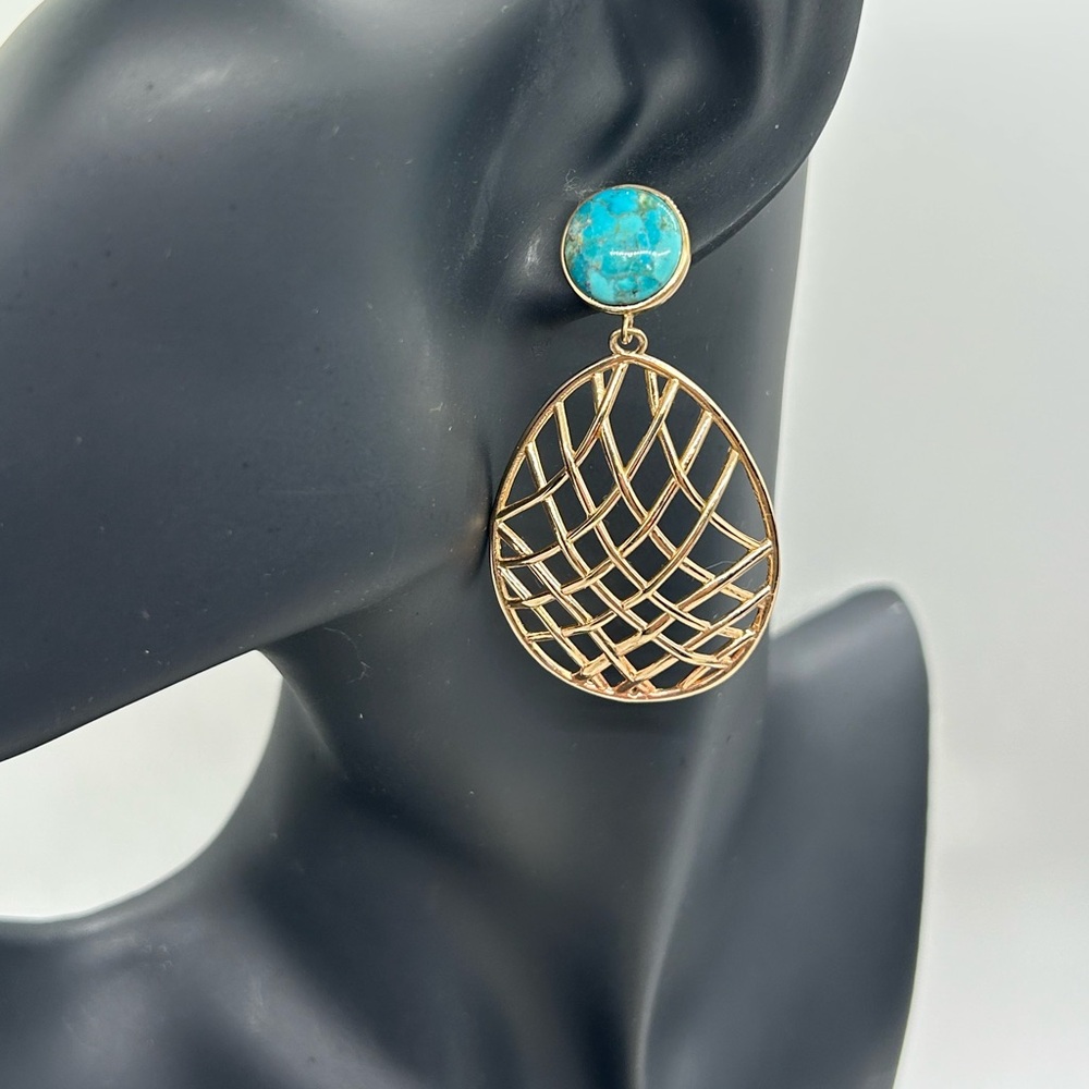 Elements by Nest Bronze Turquoise Earrings